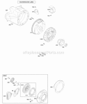 Blower HousingShrouds Flywheel Rewind Starter Diagram and Parts List for 20E337-0110-E1  Briggs and Stratton Engine